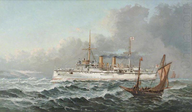 Henry J. Morgan HMS 'Bonaventure' china oil painting image